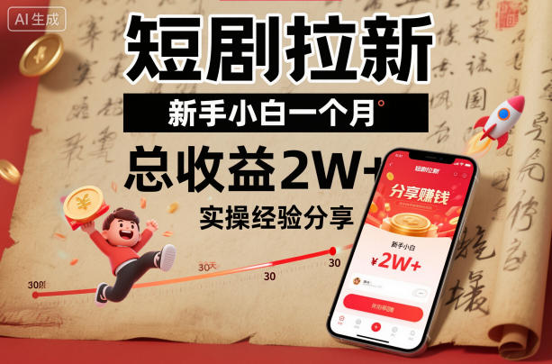 短剧拉新新手小白一个月总收益2W+实操经验分享-知乎者也