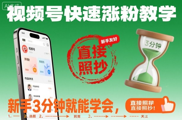 视频号快速涨粉教学,新手3分钟就能学会,直接照抄!-知乎者也