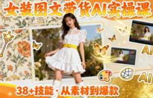 女装图文带货的AI实操课,覆盖38个实用技能,快速提升素材制作效率-知乎者也