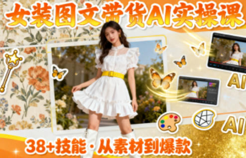 女装图文带货的AI实操课,覆盖38个实用技能,快速提升素材制作效率-知乎者也
