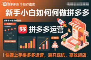 新手小白如何做拼多多,快速上手拼多多运营,避开踩坑,高效起店-知乎者也