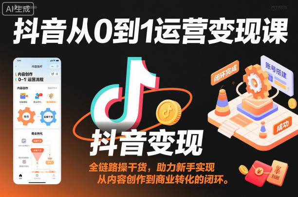 抖音从0到1运营变现课,全链路实操干货,助力新手实现从内容创作到商业转化的闭环-知乎者也