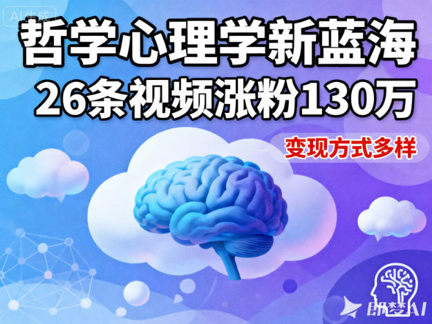短视频新蓝海,哲学心理学赛道,26条视频涨粉130W,变现方式多样-知乎者也
