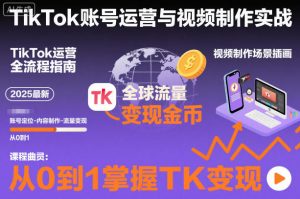 2025最新TikTok账号运营与视频制作实战全流程，从0到1掌握TK变现（含11月最新TK搬运技术）-知乎者也