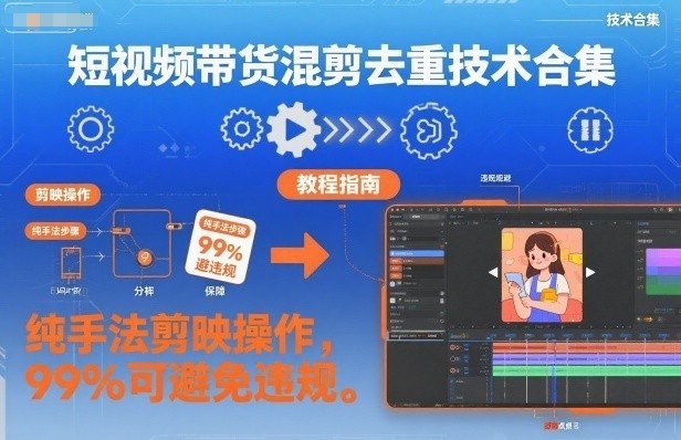 短视频带货混剪去重技术合集,纯手法剪映操作,99%可避免违规-知乎者也