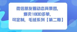 微信朋友圈动态背景图，爆卖1800多单，可定制，毛绒系列【第二期】-知乎者也