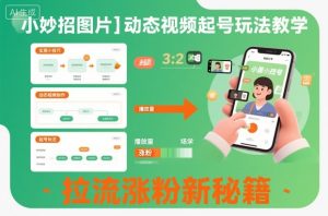 小妙招图片+动态视频起号玩法教学,拉流涨粉新秘籍-知乎者也