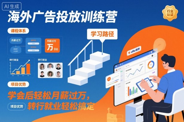 海外广告投放训练营,学会后轻松月薪过万,转行就业轻松搞定-知乎者也
