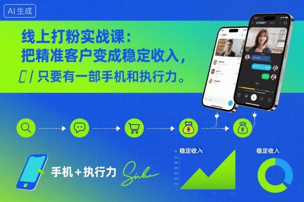 线上打粉实战课:把精准客户变成稳定收入,只要有一部手机和执行力-知乎者也