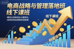 电商战略与管理落地班线下课,教你公司如何从小做到大,如何实现业绩和利润倍增【录音】-知乎者也