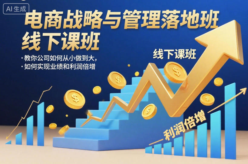 电商战略与管理落地班线下课,教你公司如何从小做到大,如何实现业绩和利润倍增【录音】-知乎者也