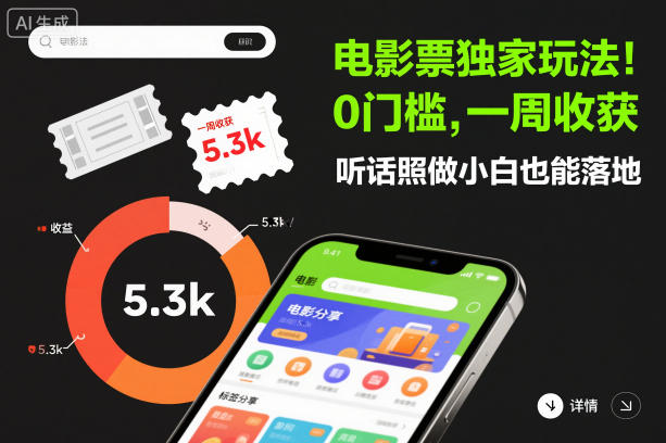 电影票独家玩法!0门槛,一周收获5.3k,听话照做小白也能落地【揭秘】-知乎者也