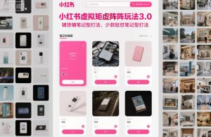 小红书虚拟矩阵玩法3.0,铺货铺笔记型打法,少款狂怼笔记型打法-知乎者也