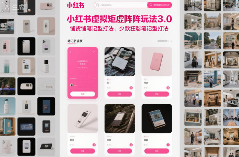 小红书虚拟矩阵玩法3.0,铺货铺笔记型打法,少款狂怼笔记型打法-知乎者也