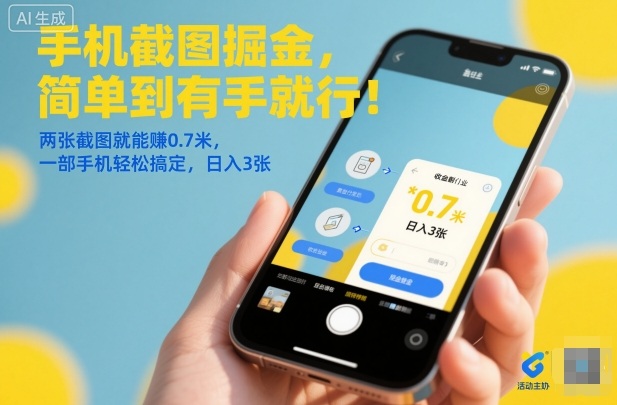 手机截图掘金,简单到有手就行!两张截图就能賺0.7米,一部手机轻松搞定,日入3张【揭秘】-知乎者也