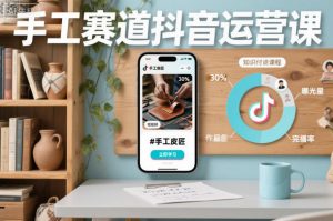 手工赛道抖音运营课,手工赛道流量运营-知乎者也