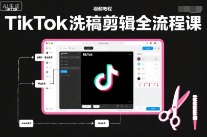TikTok洗稿剪辑全流程课,PR洗稿剪辑全流程,TK洗稿运营课-知乎者也