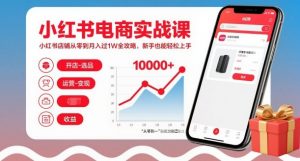 小红书电商实战课,小红书店铺从零到月入过1W全攻略,新手也能轻松上手-知乎者也