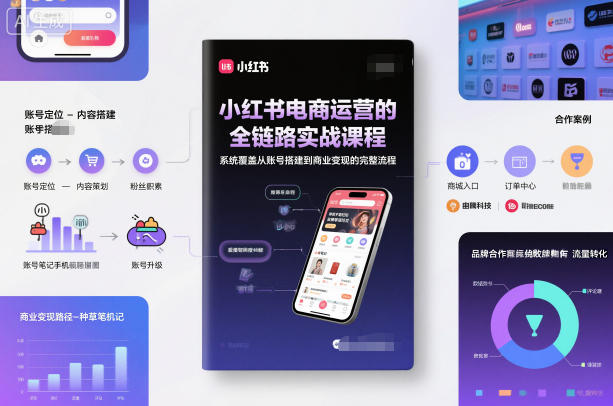 小红书电商运营的全链路实战课程,系统覆盖从账号搭建到商业变现的完整流程-知乎者也