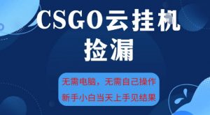 CSGO云挂G全自动捡漏,最新独家玩法,无需电脑操作,新手小白日入5张+【揭秘】-知乎者也
