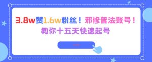 3.8w赞1.6w粉丝，邪修普法账号，教你十五天快速起号-知乎者也