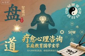 疗愈心理咨询，家庭教育国学玄学，月入50个商业复盘，最底层的商业打法-知乎者也