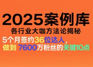 2025案例库,收录各行业大咖的方法论,各行业大咖方法论揭秘-知乎者也