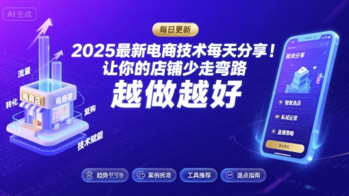 2025最新电商技术每天分享,让你的店铺少走弯路,越做越好(更新11月)-知乎者也