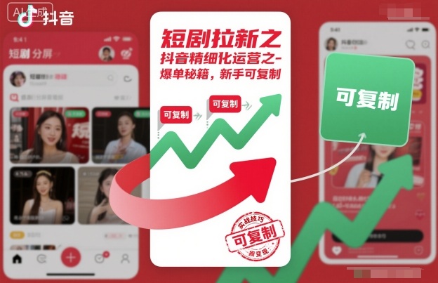 短剧拉新之抖音精细化运营之爆单秘籍,新手可复制-知乎者也