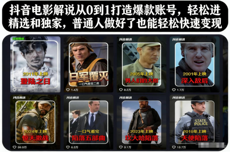 抖音电影解说从0到1打造爆款账号,轻松进精选和独家,普通人做好了也能轻松快速变现-知乎者也