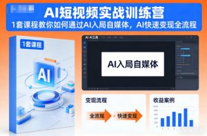 AI短视频实战训练营,1套课程教你如何通过AI入局自媒体,AI快速变现全流程-知乎者也