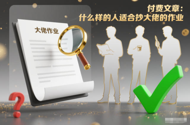 付费文章：什么样的人适合抄大佬的作业？-知乎者也