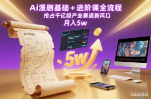 Ai漫剧基础+进阶课全流程,抢占千亿级产业赛道新风口,月入5w(更新中)-知乎者也