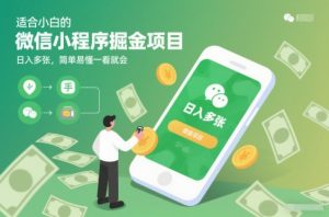 适合小白的微信小程序掘金项目，日入多张，简单易懂一看就会【揭秘】-知乎者也