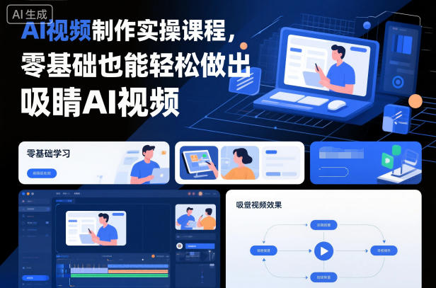 AI视频制作实操课程，零基础也能轻松做出吸睛AI视频-知乎者也