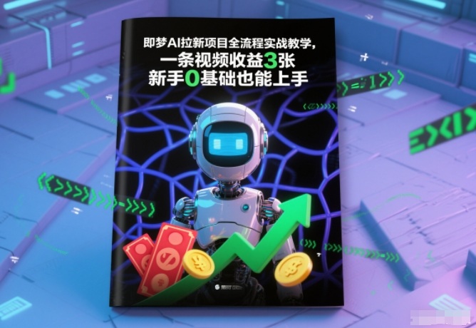 即梦AI拉新项目全流程实战教学，一条视频收益3张，新手0基础也能上手-知乎者也