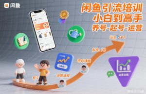 闲鱼引流培训，小白到高手，养号-起号-运营-知乎者也