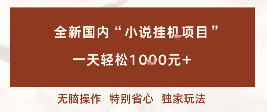 全新国内小说挂G项目,多窗口无脑跑,一天轻松1k+,特别省心【揭秘】-知乎者也