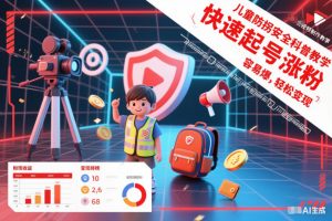 儿童防拐安全科普知识视频制作教学，快速起号涨粉，容易爆，轻松变现-知乎者也