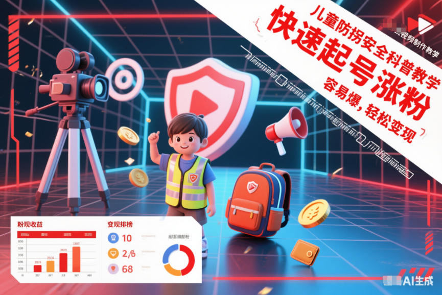 儿童防拐安全科普知识视频制作教学,快速起号涨粉,容易爆,轻松变现-知乎者也