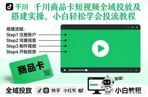 千川商品卡短视频全域投放及搭建实操,小白轻松学会投流教程-知乎者也