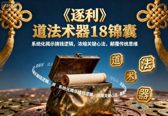 《逐利》道法术器18锦囊,系统化揭示搞钱逻辑,浓缩关键心法,颠覆传统思维(更新)-知乎者也