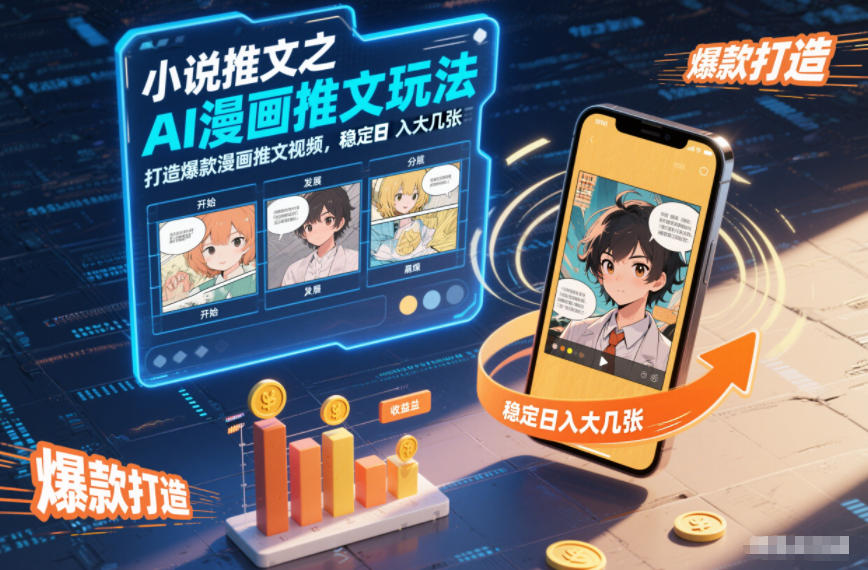 小说推文之AI漫画推文玩法，打造爆款漫画推文视频，稳定日入大几张-知乎者也