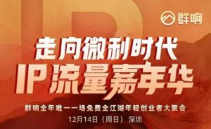 2025ip嘉年华万人12月14深圳线下课,走向微利时代,IP流量嘉年华,实操性极强的商业干货课-知乎者也