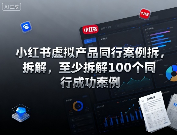 小红书虚拟产品同行案例拆解,至少拆解100个同行成功案例(完结)-知乎者也