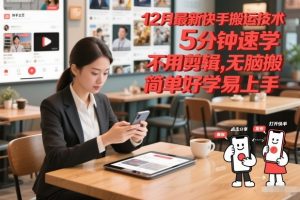 12月最新快手搬运技术，5分钟速学，不用剪辑无脑搬，简单好学易上手-知乎者也