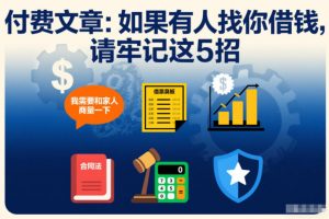付费文章:如果有人找你借钱,请牢记这5招-知乎者也