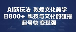 AI新玩法,敦煌文化美学,科技与文化的碰撞,起号快变现强-知乎者也