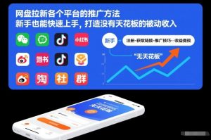 网盘拉新各个平台的推广方法,新手也能快速上手,打造没有天花板的被动收入-知乎者也