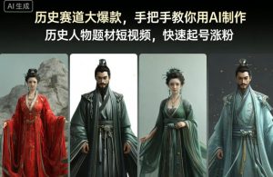 历史赛道大爆款，手把手教你用AI制作历史人物题材短视频，快速起号涨粉-知乎者也